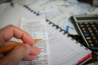 Person doing taxes
